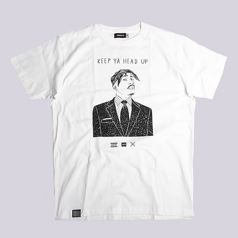 Мужская футболка Wemoto Keep Ya Head Up (b145-white)  - цена, описание, фото 1